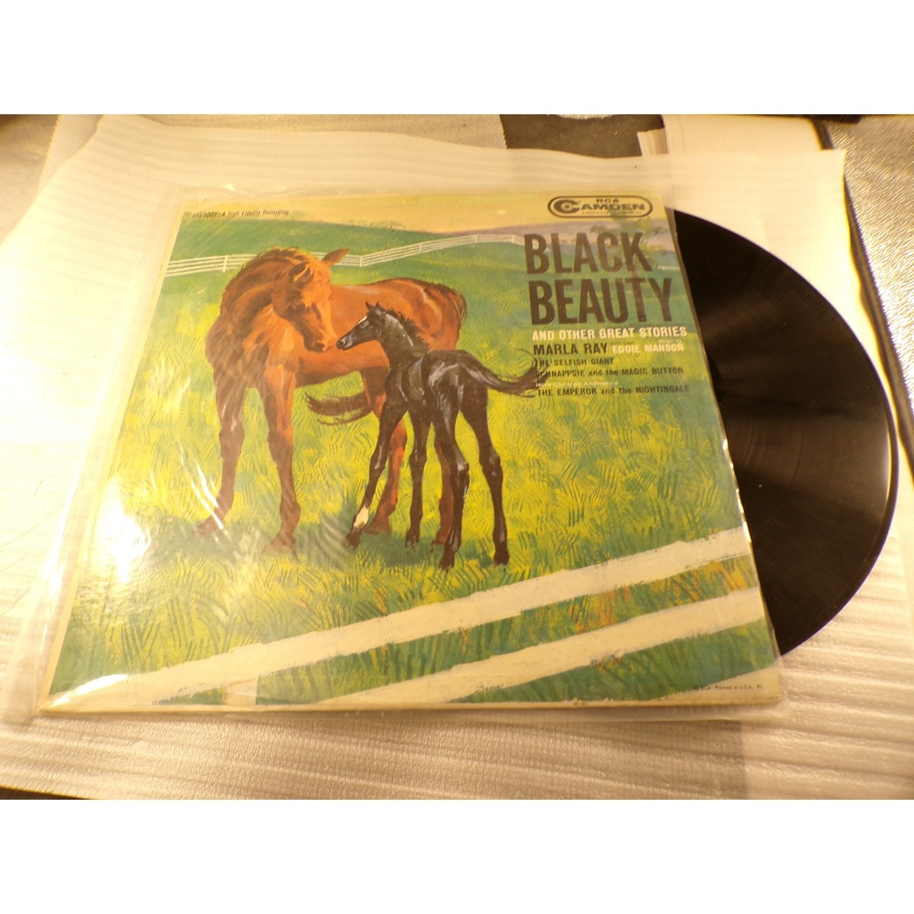 Vintage Black Beauty and Other Great Stories Marla Ray RCA Camden Vinyl LP 1960